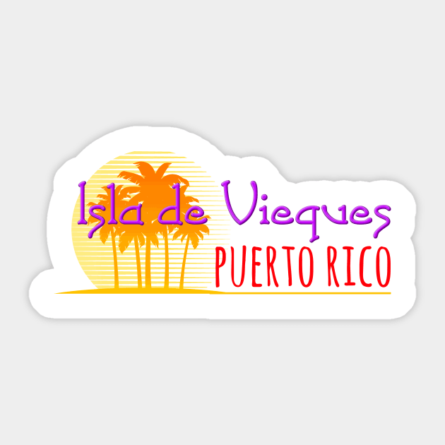 Life's a Beach: isla de Vieques, Puerto Rico Sticker by Naves